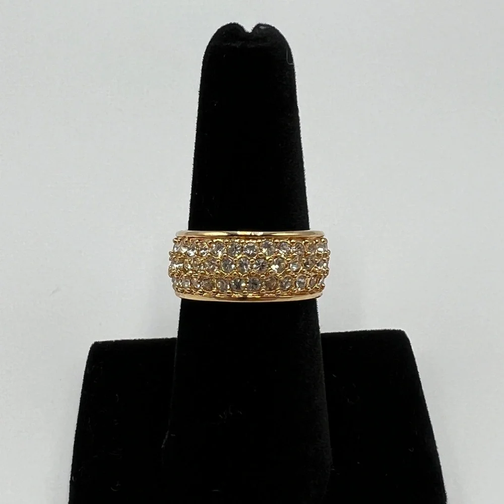 Gold & Rhinestone Ring - Picture 2 of 12